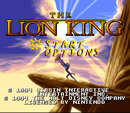 The Lion King pre SNES